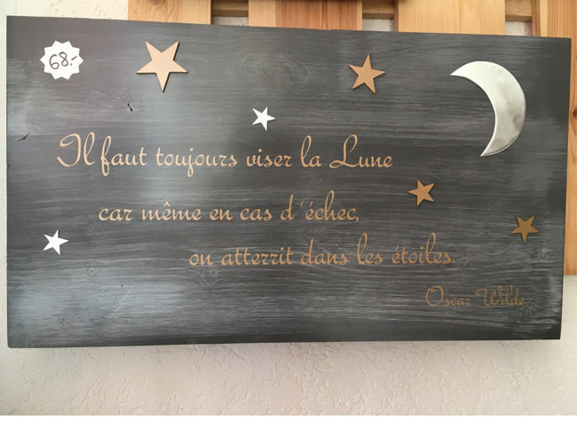 Tableau Deco En Bois Avec Citation Oscar Wilde Sb Creation