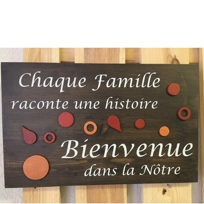 Panneau Bienvenue Dans Notre Famille - SB Création